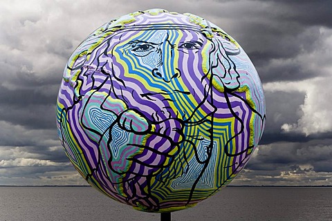 Globe sculpture, global warming