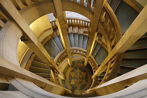 Spiral staircase, new town hall, Hanover, Lower Saxony, Germany, Europe