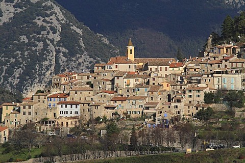 Sainte-Agnes, highest mountain village on the Mediterranean, Departement Alpes Maritimes, Region Provence-Alpes-Cote d'Azur, Southern France, France, Europe