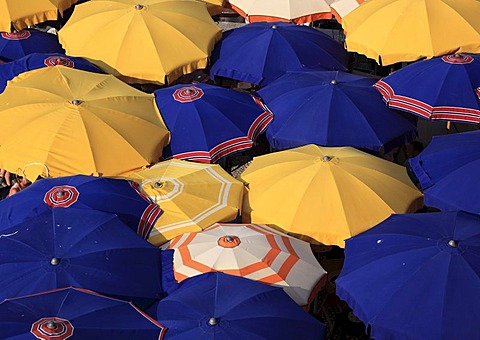 Umbrellas in Vernazza in Cinque Terre, Liguria, Italy, Europe