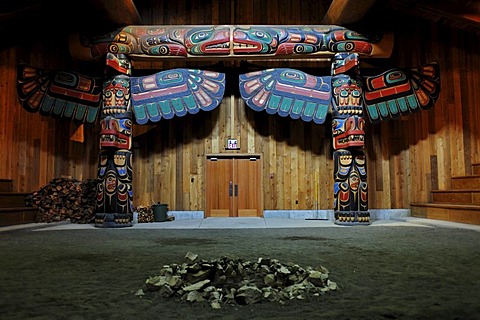 The Smokehouse in Klemtu, religious center of the Xia-Xia Indians, Canada