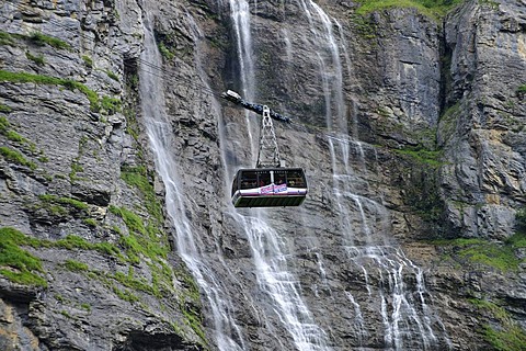 Cable car to Schilthorn Mountain near Interlaken, Canton of Bern, Switzerland, Europe