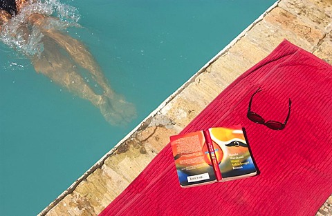 Reading by the pool