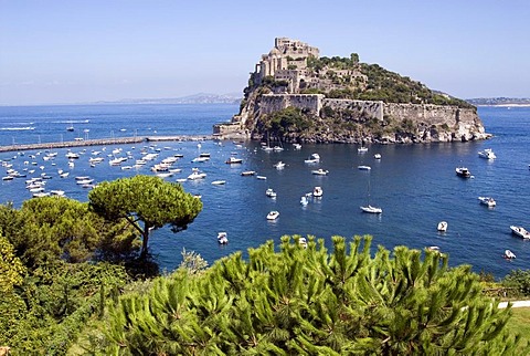 Castello Aragonese on the island of Ischia, Italy, Europe