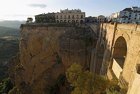 View from the Puenta Nuevo in Ronda, Andalusia, Spain, Europe