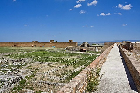 Castle built by Frederick II, 13th century, and enlarged by Charles I, Lucera, Puglia, Apulia, Italy, Europe