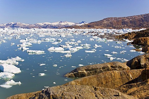 Ice maze in the Sermilik fjord, Ammassalik district, East Greenland, Greenland, Denmark