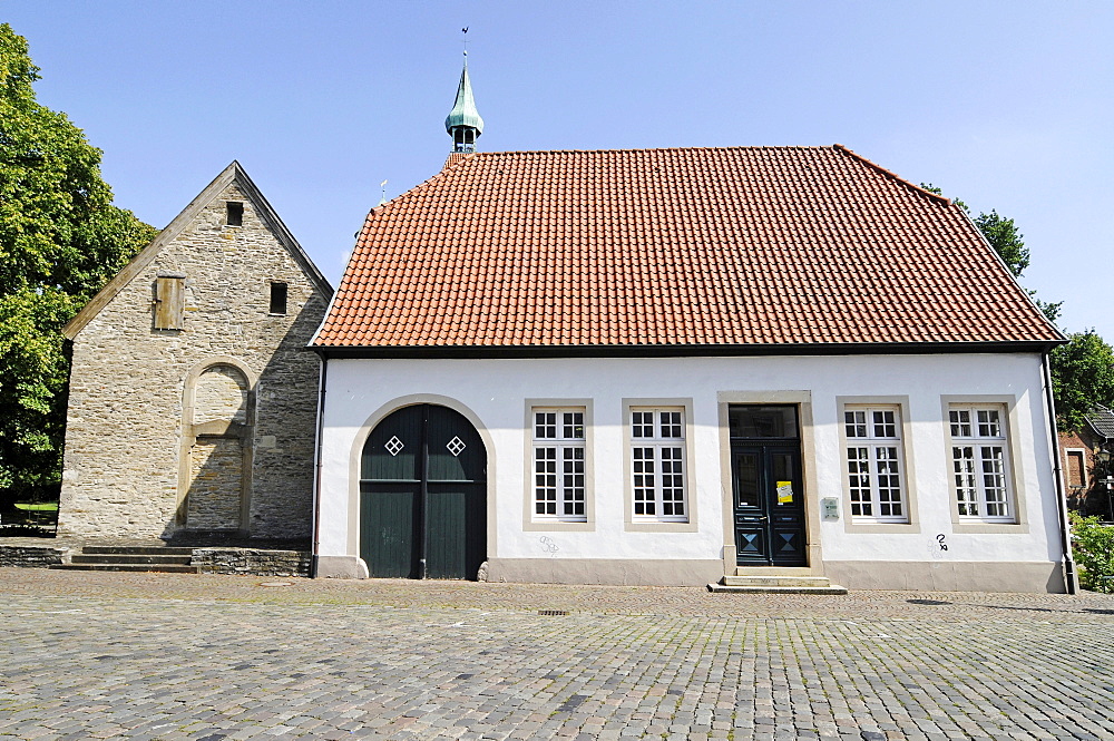 Stiftskammer collegiate chamber, library, Freckenhorst, Warendorf, Muensterland region, North Rhine-Westphalia, Germany, Europe