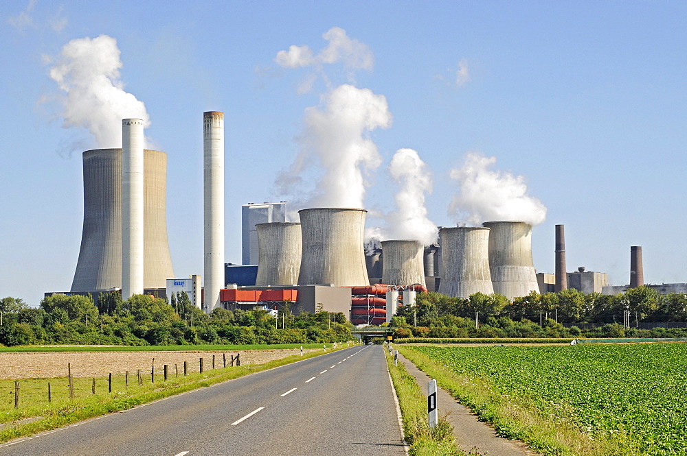 RWE lignite-fired power plant, Niederaussem, Bergheim, Rhineland, North Rhine-Westphalia, Germany, Europe