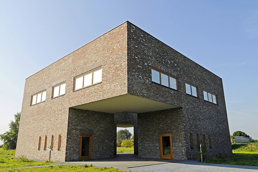 Modern architecture, building, former missile base, art museum, Langen Foundation, architect Tadao Ando, Hombroich, Kreis Neuss district, North Rhine-Westphalia, Germany, Europe