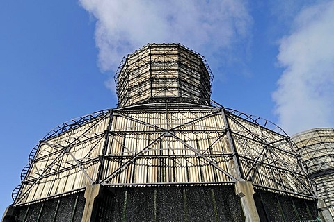 Cooling tower, coal power station, E.ON AG, Datteln, Dortmund Ems Canal, North Rhine-Westphalia, Germany, Europe