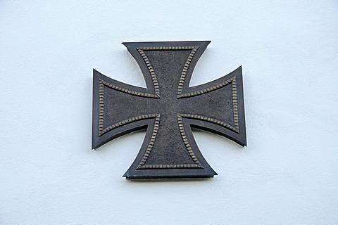 Iron Cross, symbol, war decorations, medals, casualties of the Army, War Memorial, Ehrenbreitstein Fortress, Koblenz, Rhineland-Palatinate, Germany, Europe