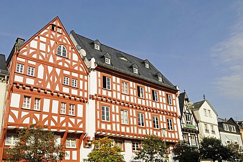 Historic half-timbered houses, Boppard, Rhineland-Palatinate, Germany, Europe