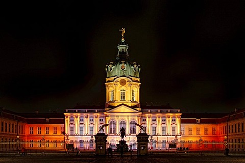 Charlottenburg Castle during the Festival of Lights 2009, Berlin, Germany, Europe