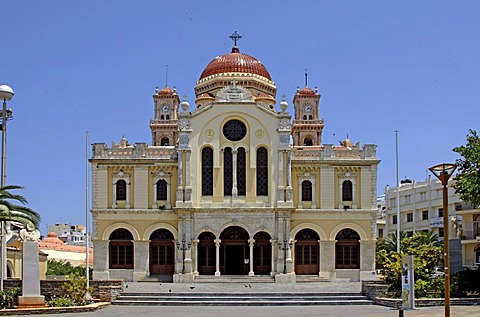 Large Minas Church, Episcopal Cathedral, Heraklion or Iraklion, Crete, Greece, Europe