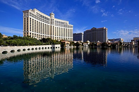 Hotel Bellagio and Caesars Palace, Las Vegas Strip, Las Vegas, Nevada, America, United States