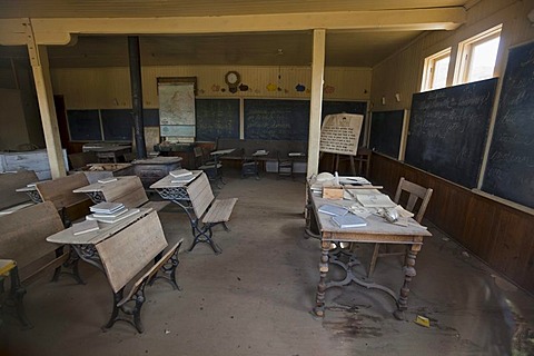 School, Bodie State Park, ghost town, mining town, Sierra Nevada Range, Mono County, California, USA