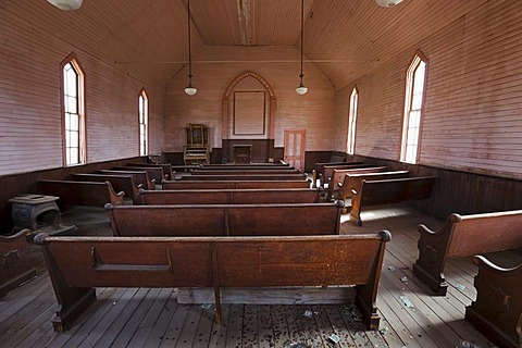 Methodist Church, Bodie State Park, ghost town, mining town, Sierra Nevada Range, Mono County, California, USA