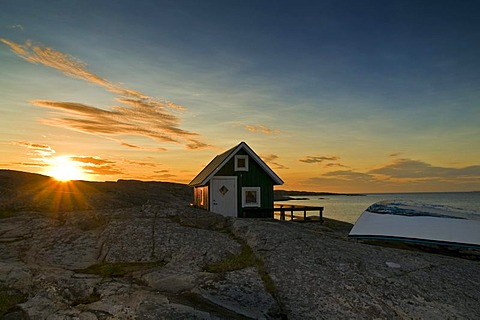 Timber house in Smoegen in the west coast of Sweden, Scandinavia, Europe