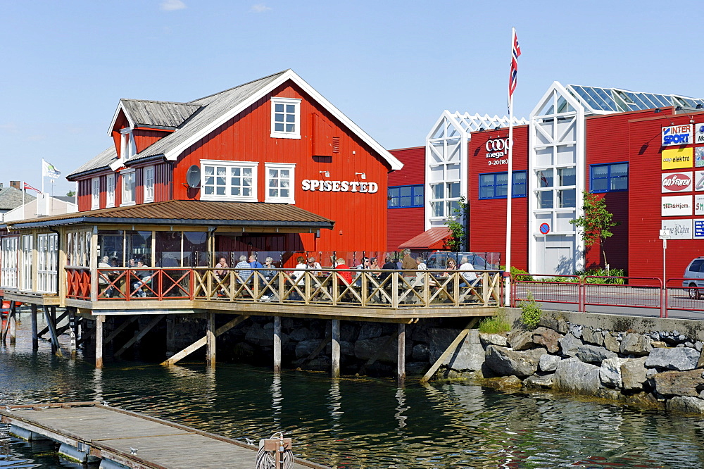 Harbor restaurant, Bronnoysund, Norway, Scandinavia, Europe