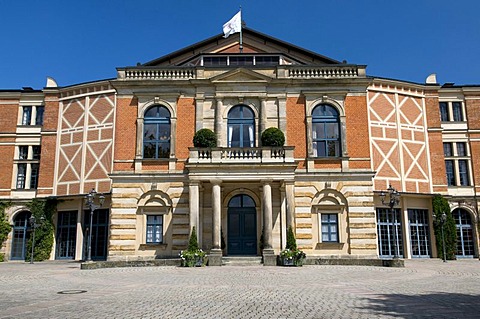 Festspielhaus, Festival Theatre of the Wagner Festival on Green Hill, Bayreuth, Franconian Switzerland, Franconia, Bavaria, Germany, Europe