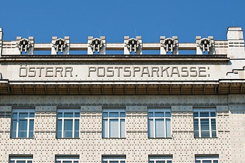 Vienna Postal Savings Bank building designed by Otto Wagner, Art Noveau, Vienna, Austria, Europe