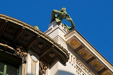 Art Nouveau building in the Wienzeile street, Vienna, Austria, Europe