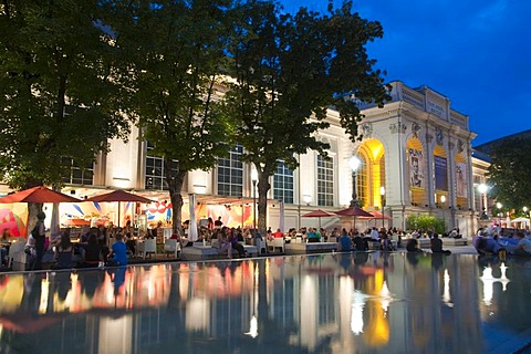 Museum Quarter at dusk, Vienna, Austria, Europe