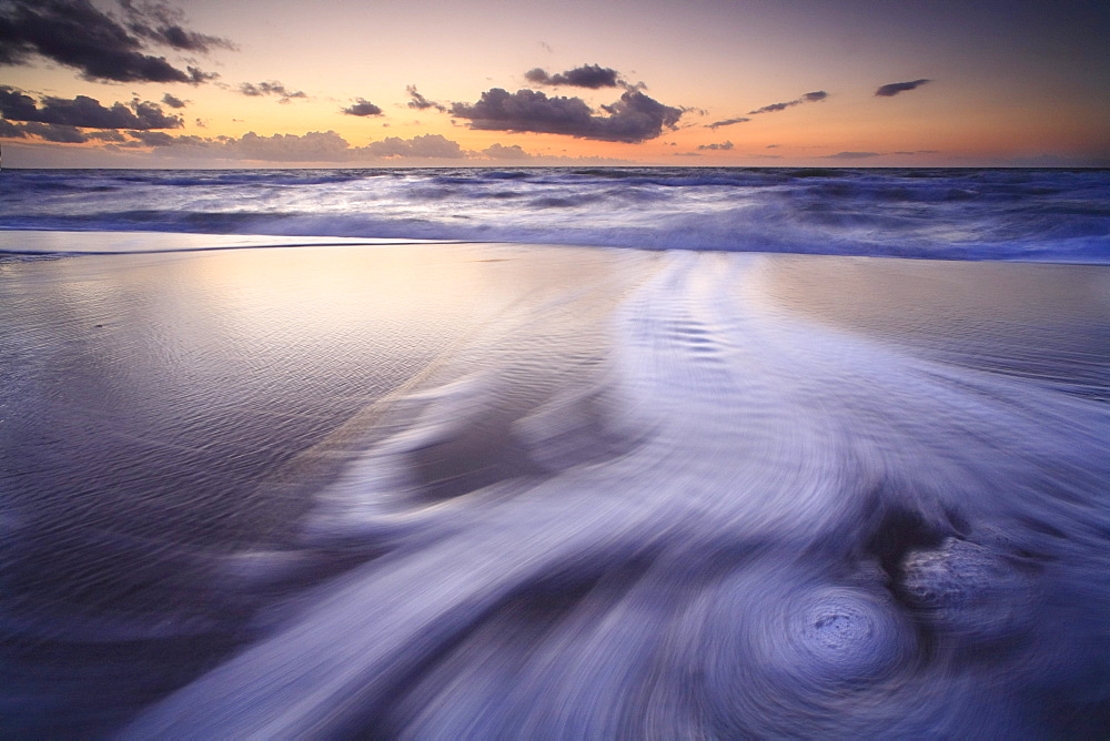 Swirl of water, Weststrand Darss beach, Western Pomerania Lagoon Area National Park, Mecklenburg-Western Pomerania, Germany, Europe