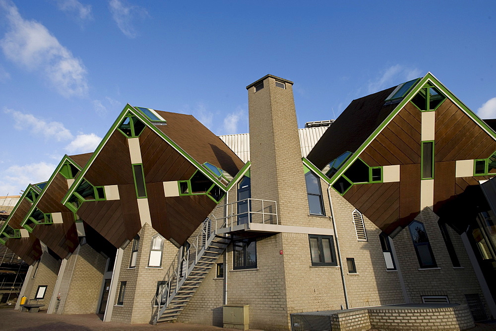 Paalwoningen, pole dwellings, Helmond, North Brabant, Holland, Netherlands, Europe, PublicGround