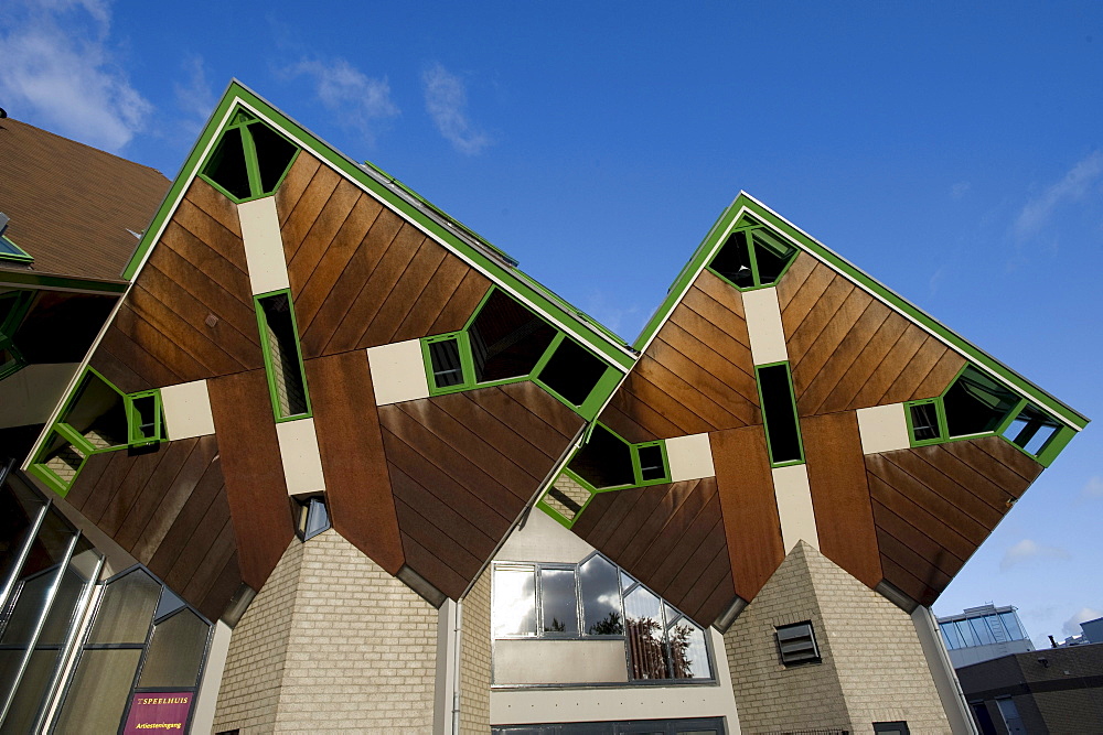 Paalwoningen, pole dwellings, Helmond, North Brabant, Holland, Netherlands, Europe