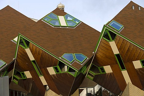 Paalwoningen, cube houses or pole dwellings, Helmond, North Brabant, Holland, Netherlands, Europe