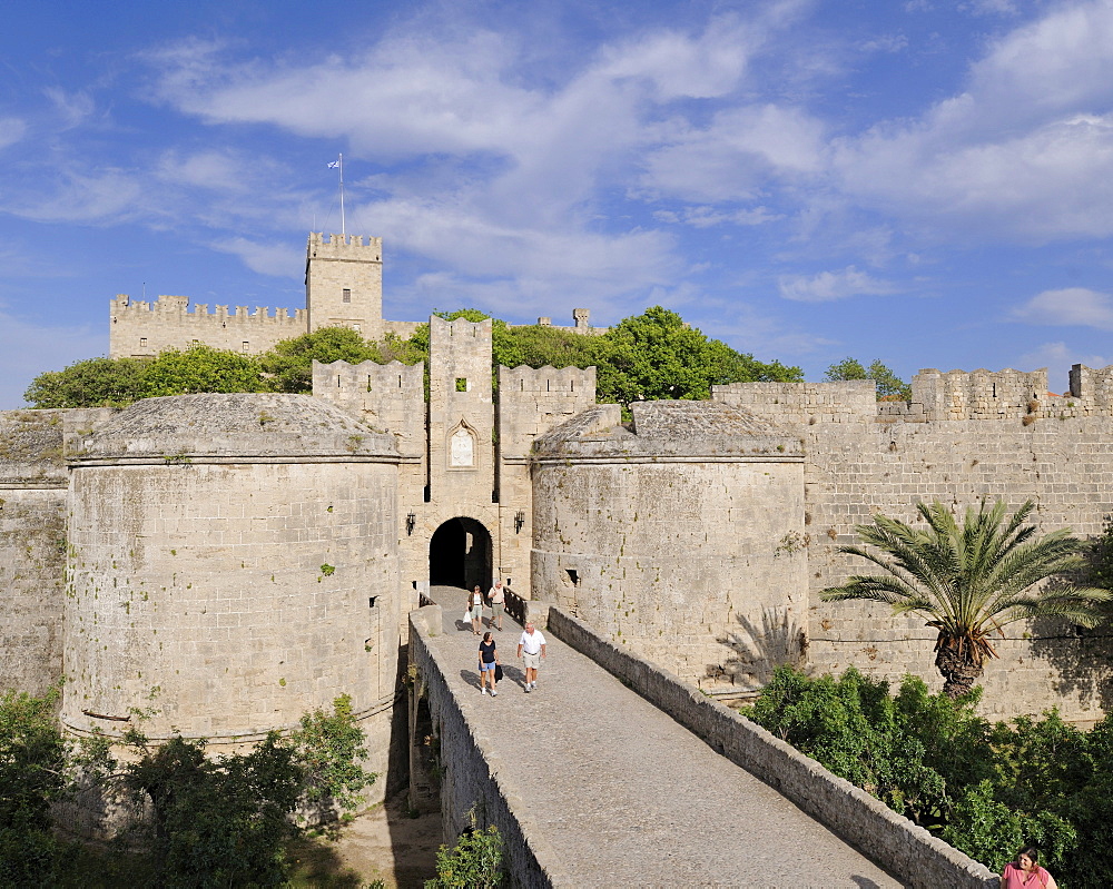 Amboise gate at the outer city wall, Rhodes Town, Rhodes, Greece, Europe