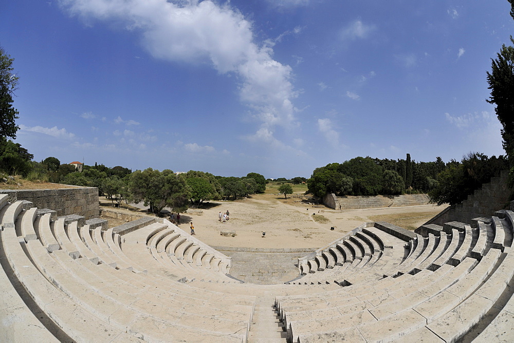 Ancient Stadium, reconstructed, Monte Smith, Rhodes Town, Rhodes, Greece, Europe