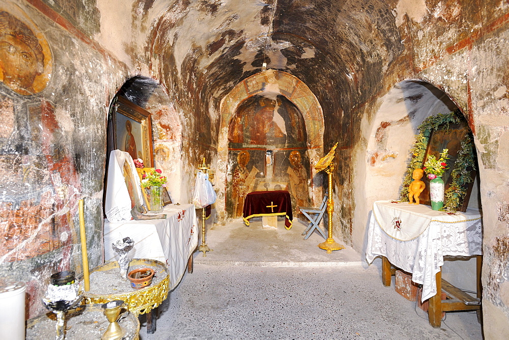 Frescoes, 14th to 15th century, Agios Thomas church, Rhodes, Greece, Europe