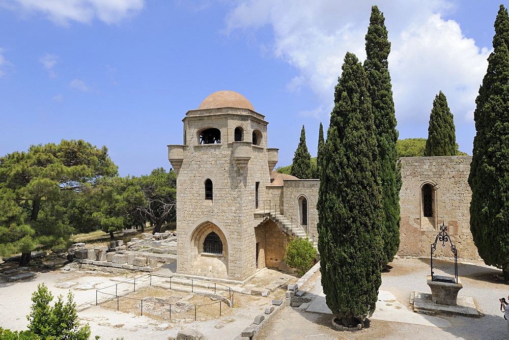 Knight's Church, reconstruction by Italians, Filerimos, Rhodes, Greece, Europe