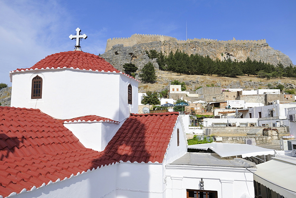 Church of the Panagia, Lindos, Rhodes, Greece, Europe