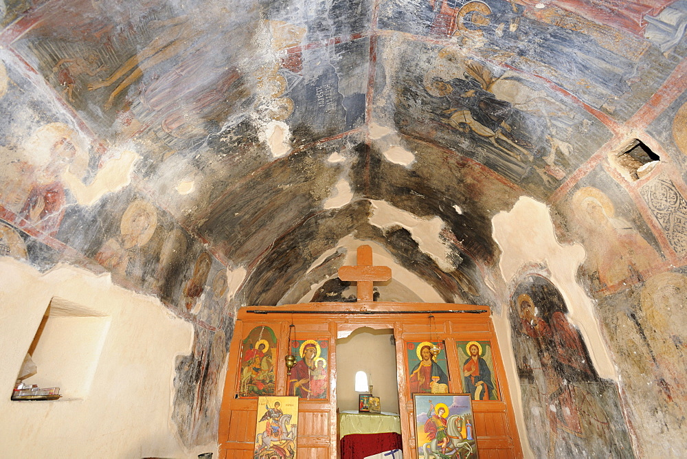 Frescoes in the church Agia Georgios Vardas, 1290, Rhodes, Greece, Europe