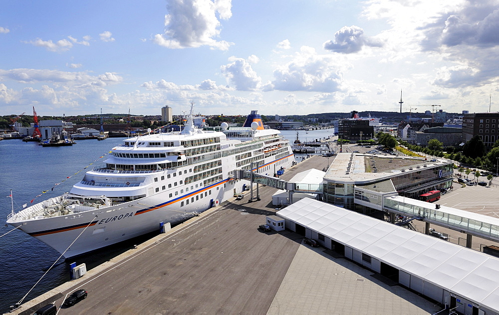 Cruise ship terminal at the Ostsee terminal, Kiel, Schleswig-Holstein, Germany, Europe