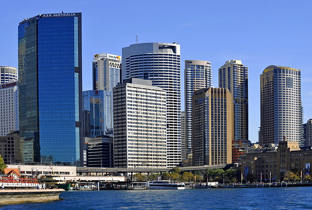 View of Sydney Cove, Circular Quay, port, skyline of Sydney, Central Business District, Sydney, New South Wales, Australia