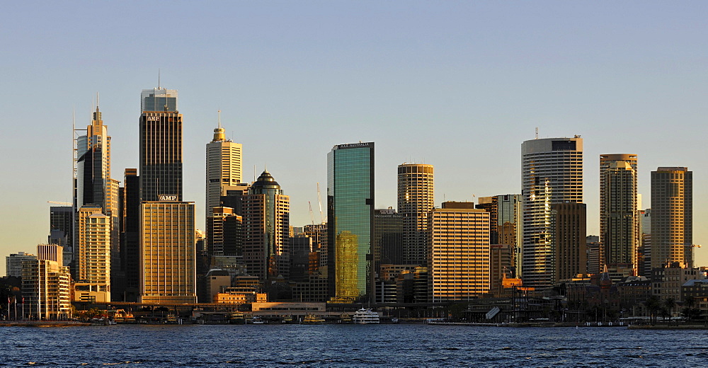 View of Sydney Cove, Circular Quay, port, skyline of Sydney, Central Business District, Sydney, New South Wales, Australia