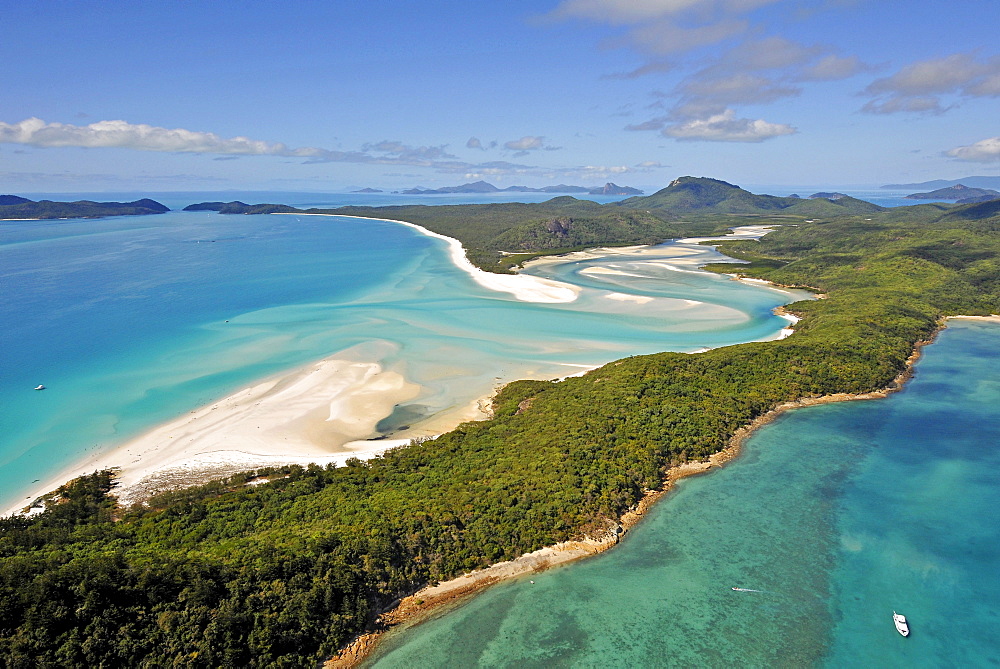 Aerial view of Whitehaven Beach, Whitsunday Island, Whitsunday Islands National Park, Queensland, Australia