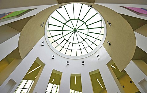 Interior, roof construction, front foyer, New State Gallery, Stuttgart, Baden-Wuerttemberg, Germany, Europe