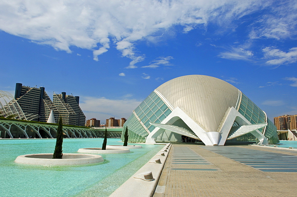 L'Hemisferic, by S. Calatrava, City of Arts and Sciences, Comunidad Valenciana, Valencia, Spain, Europe