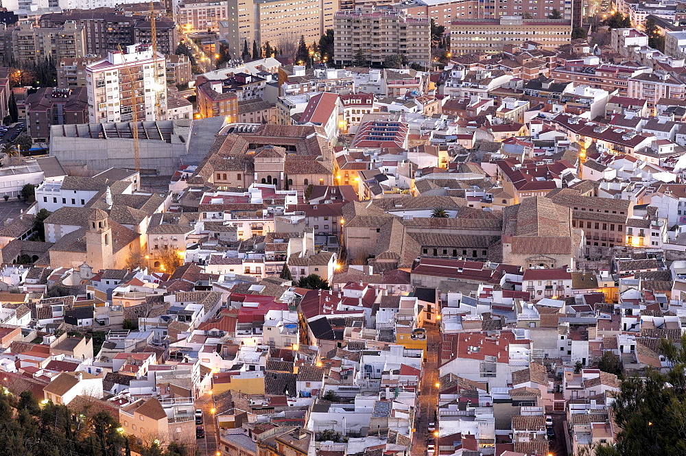 Jaen view from Saint Catalina's Castle, Andalusia, Spain, Europe