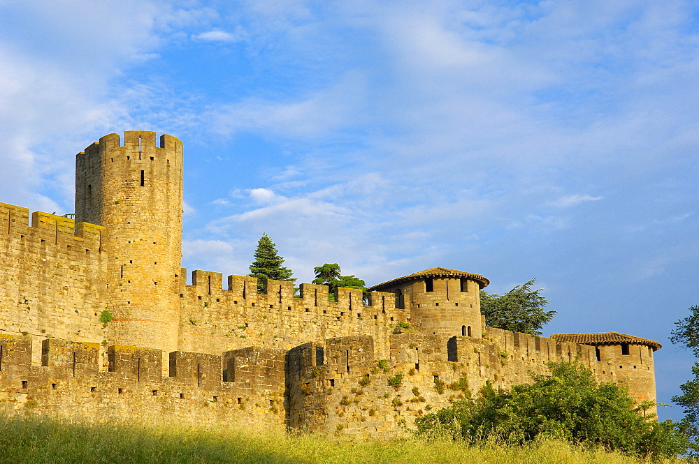 La Cite, Carcassonne medieval fortified town, Aude, Languedoc-Roussillon, France, Europe