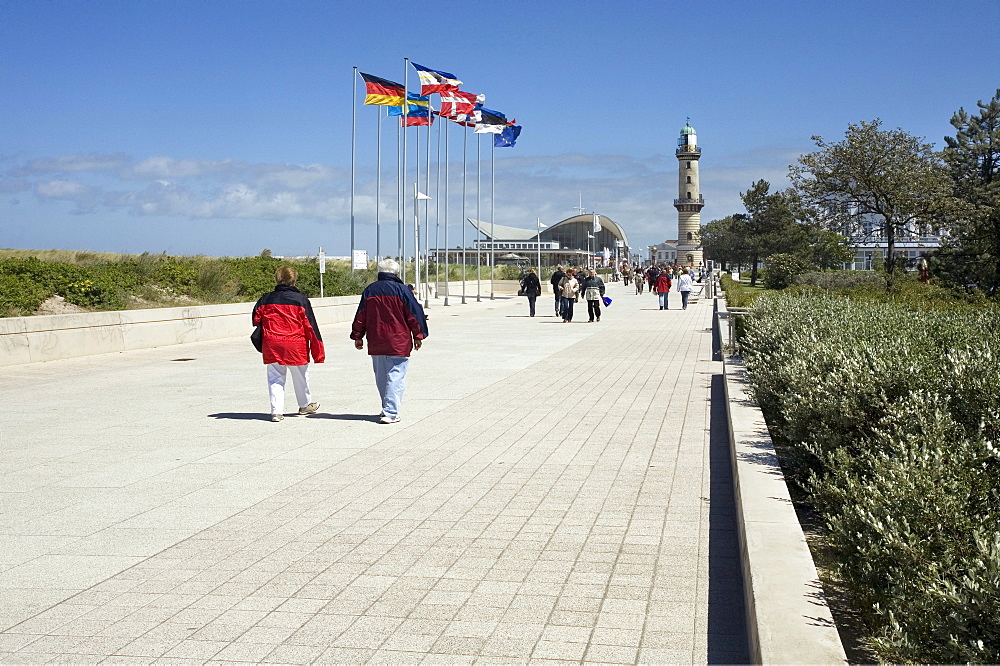 Promenade, Warnemuende, Mecklenburg-Western Pomerania, Germany, Europe