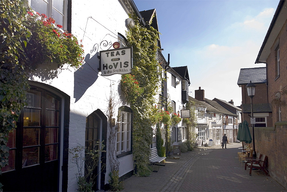 Church Lane, with Ye Olde Soup Kitchen, Stafford, Staffordshire, England, United Kingdom, Europe