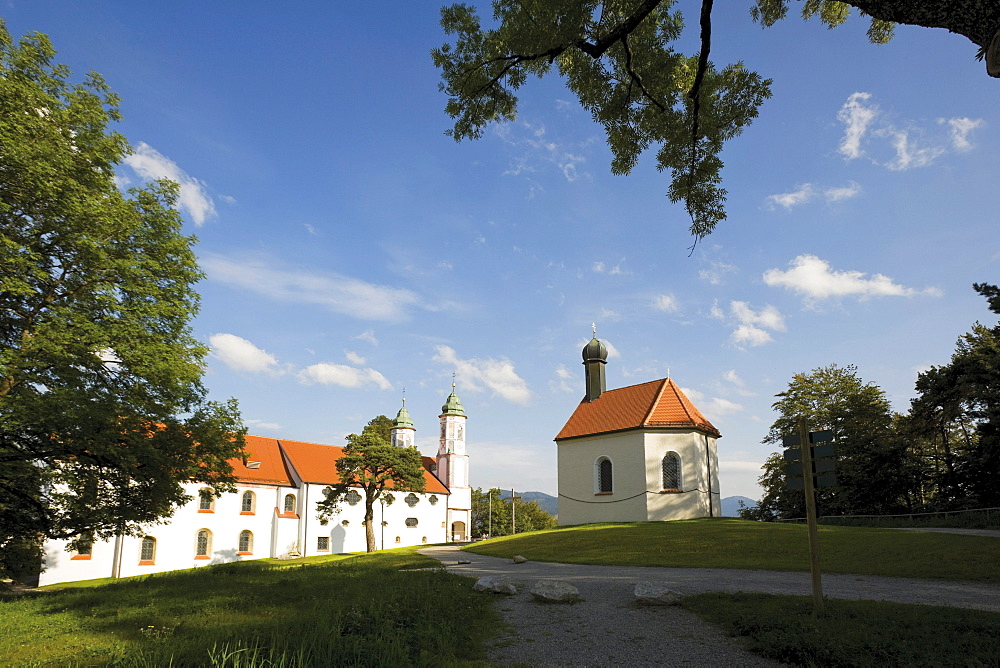 Holy Cross Church on Kalvarienberg, Calvary Hill, Bad Toelz, Upper Bavaria, Bavaria, Germany, Europe