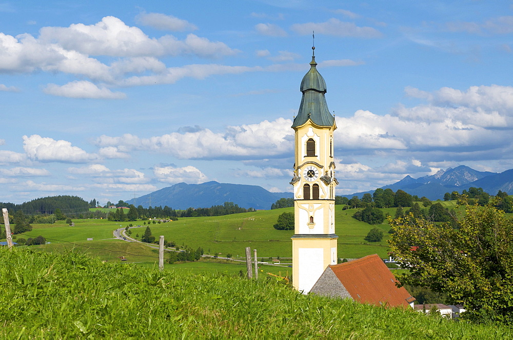 Church in the Berg district, Pfronten, Allgaeu, Bavaria, Germany, Europe